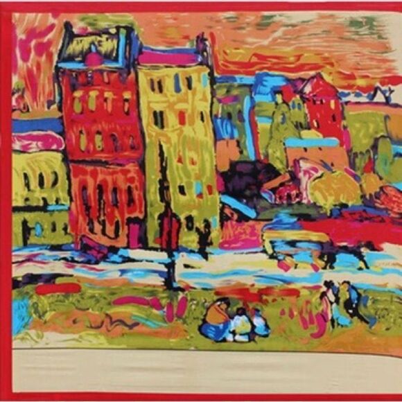 Vintage Silk ? Scarf by ADRIENNE VITTADINI Size 90X90 CM 35.5X35.5 INCHES main image 9